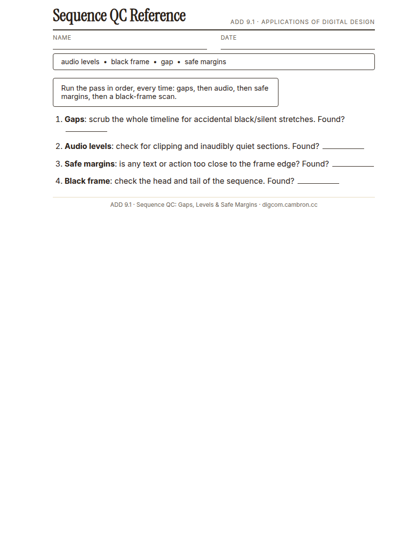 Preview of 9.1 Guided Notes: Sequence QC