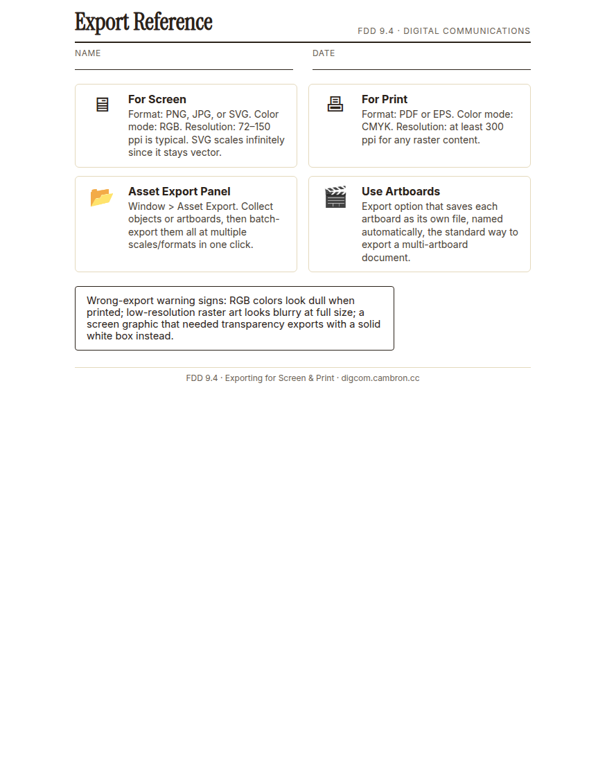 Preview of Export Reference